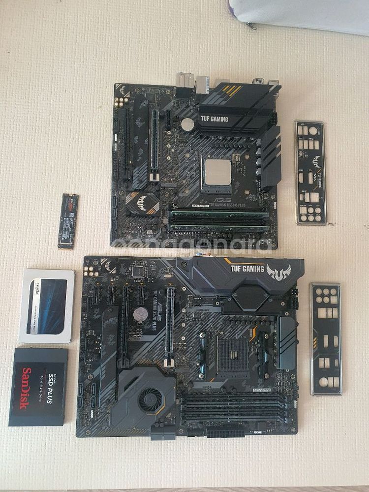 asus b550m plus 메인보드, sata ssd--0
