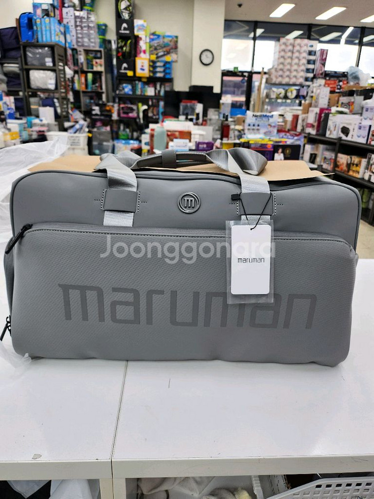 마루망 보스턴백 그레이 새상품--2