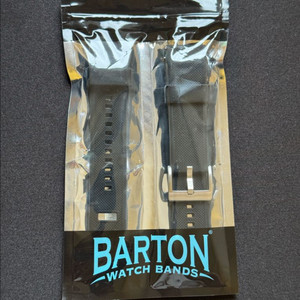 바톤 엘리트 실리콘 러버 밴드 22mm 시계줄(블랙)