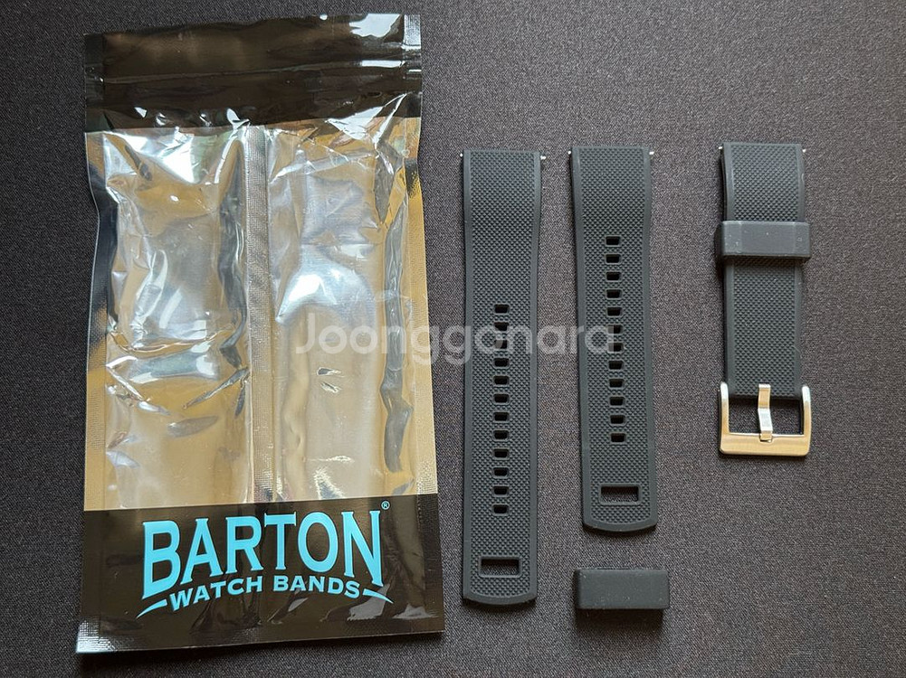 바톤 엘리트 실리콘 러버 밴드 22mm 시계줄(블랙)--2