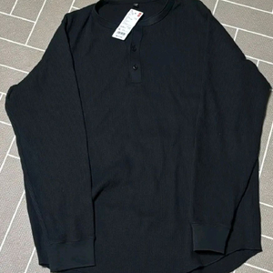 유니클로 와플 헨리넥 긴팔 티셔츠 XL