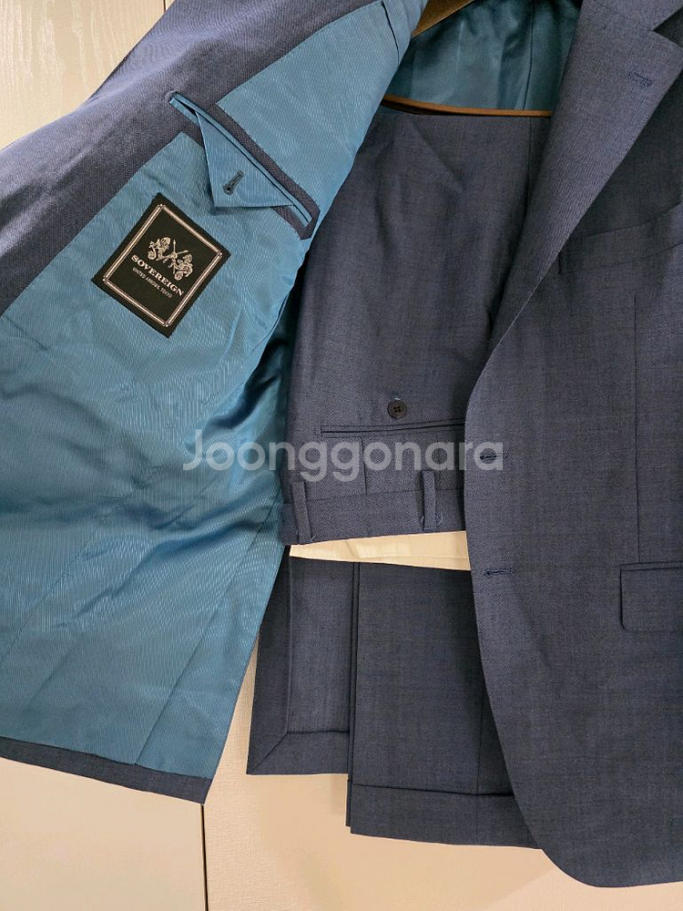 소버린 네이비 모헤어 수트--5