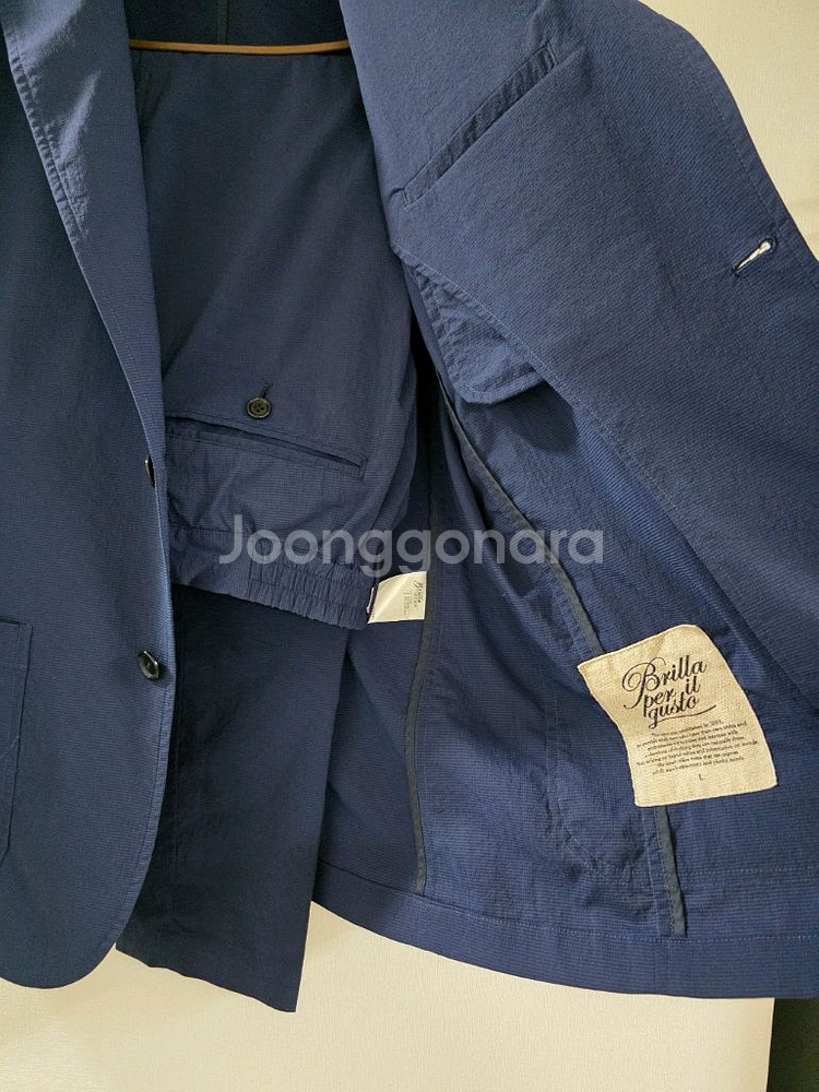 빔즈 브릴라 네이비 이지웨어 트레블러 셋업 수트--5