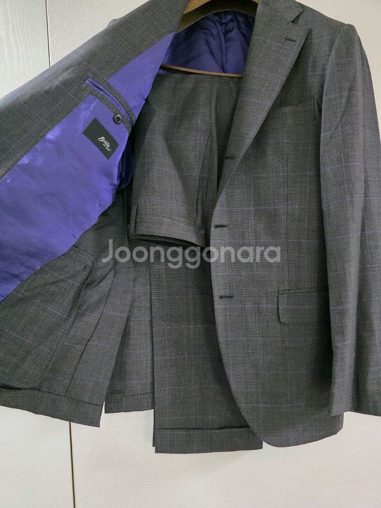 빔즈 브릴라 그레이 체크 수트--5