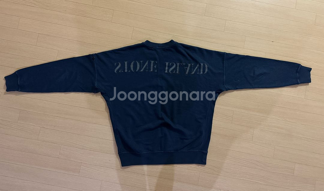 [XL] 스톤아일랜드 자수 로고 맨투맨 네이비--5