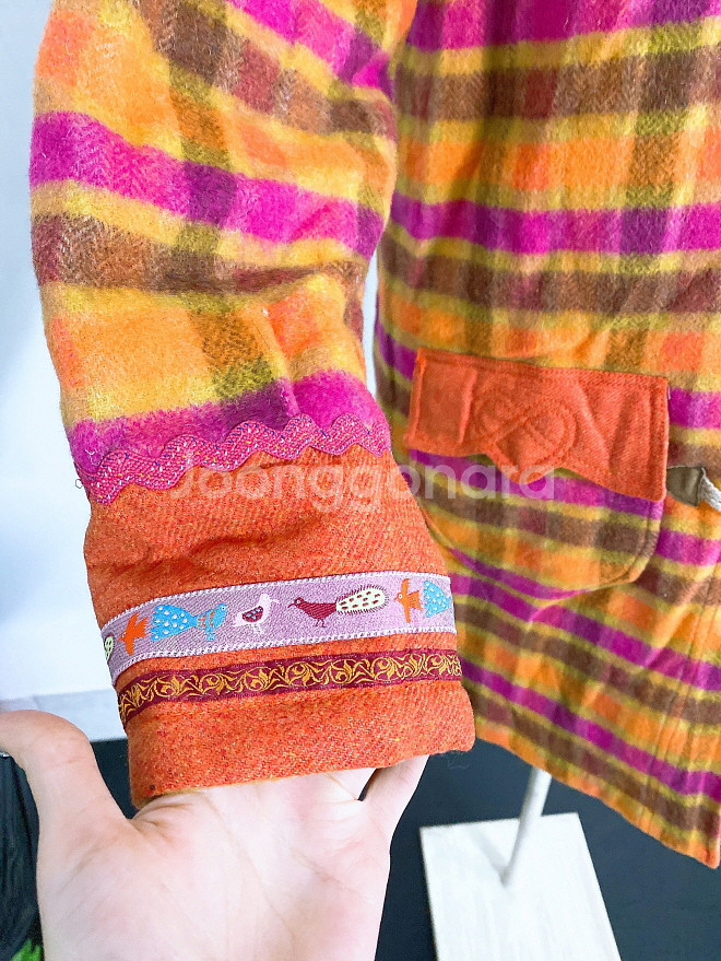 (정품)오일릴리체크후드떡볶이모직코트(여성용105)--2