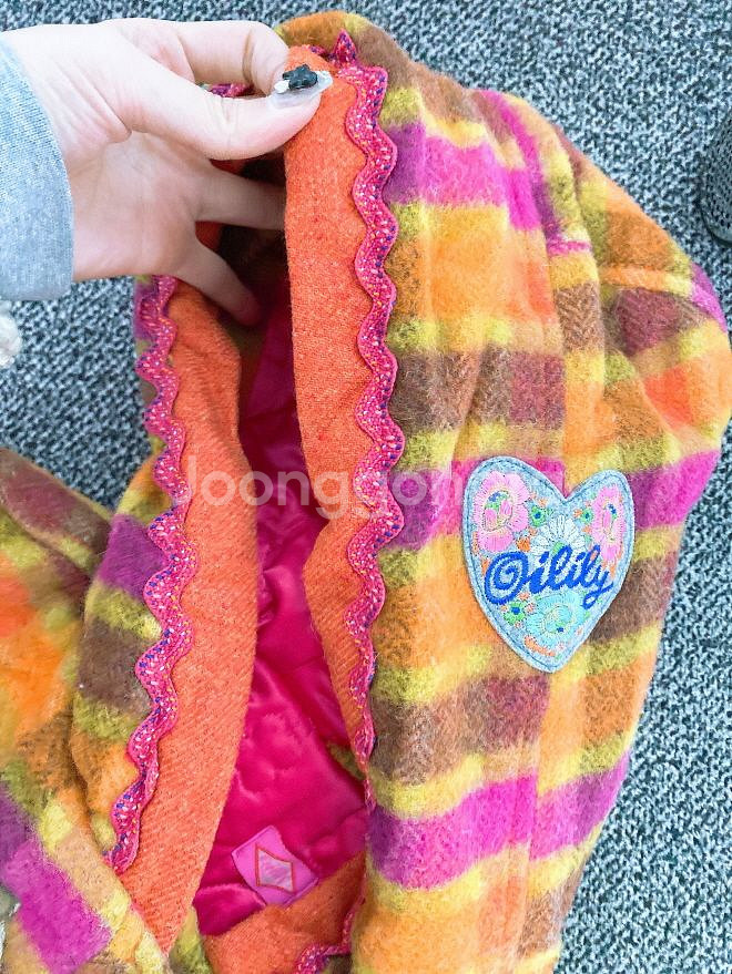 (정품)오일릴리체크후드떡볶이모직코트(여성용105)--6