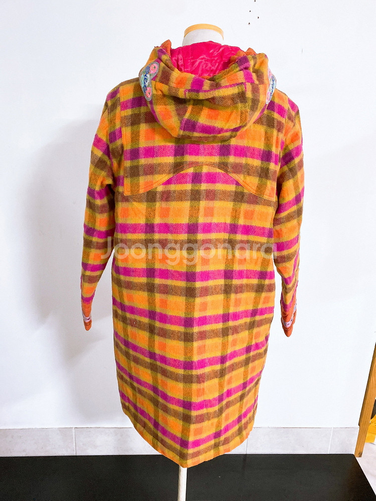 (정품)오일릴리체크후드떡볶이모직코트(여성용105)--5