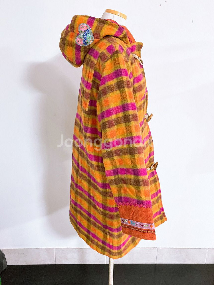 (정품)오일릴리체크후드떡볶이모직코트(여성용105)--3