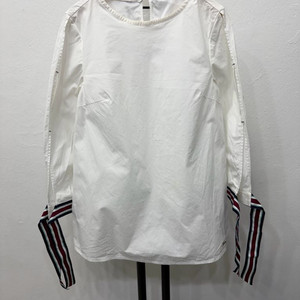 정품) 테드베이커 여성 스트라이프 리본 디테일 블라우스