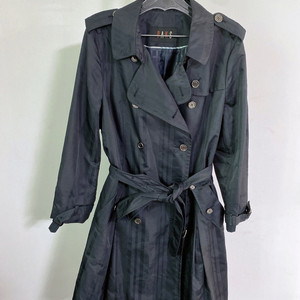 (여성95)닥스블랙체크벨티드트렌치코트 이미지