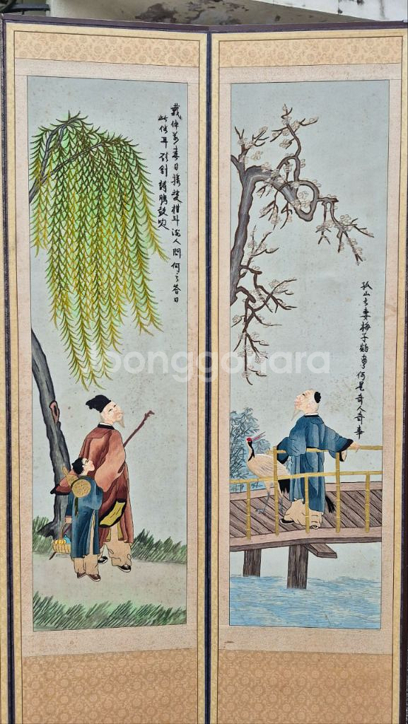 고급 자수8폭병풍--5