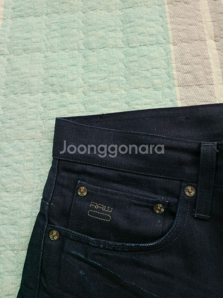 지스타로우 3301 스트레이트 인디고 블루진--16