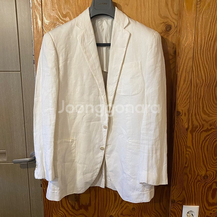 랄프로렌 퍼플라벨 화이트 린넨 비스코스 블레이저 자켓--6