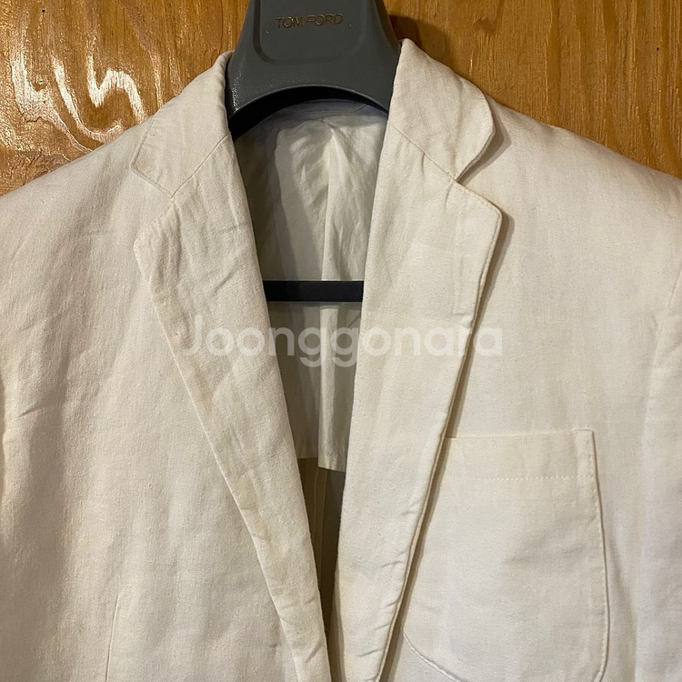 랄프로렌 퍼플라벨 화이트 린넨 비스코스 블레이저 자켓--7