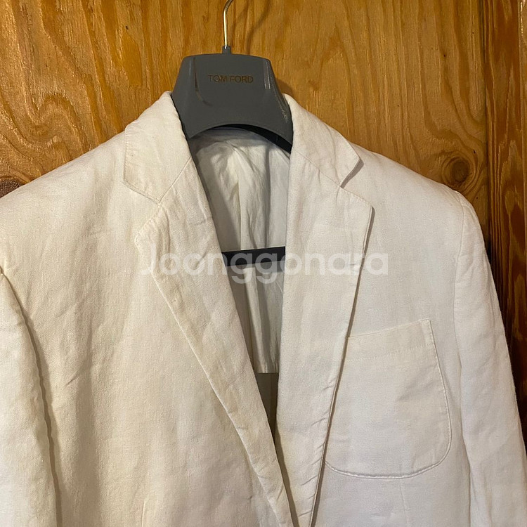 랄프로렌 퍼플라벨 화이트 린넨 비스코스 블레이저 자켓--4