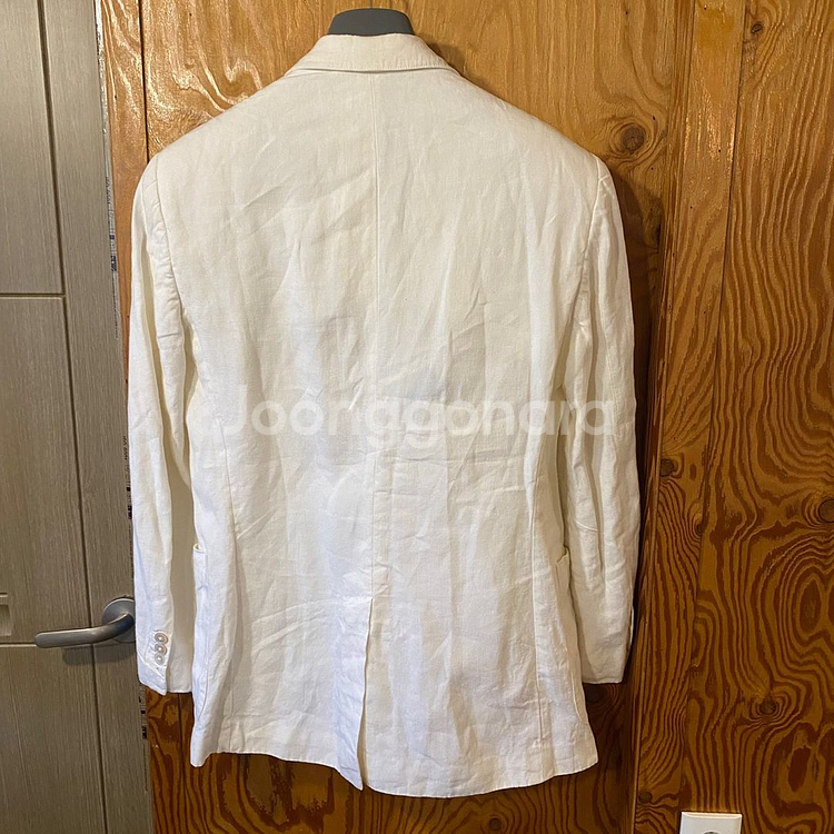 랄프로렌 퍼플라벨 화이트 린넨 비스코스 블레이저 자켓--5