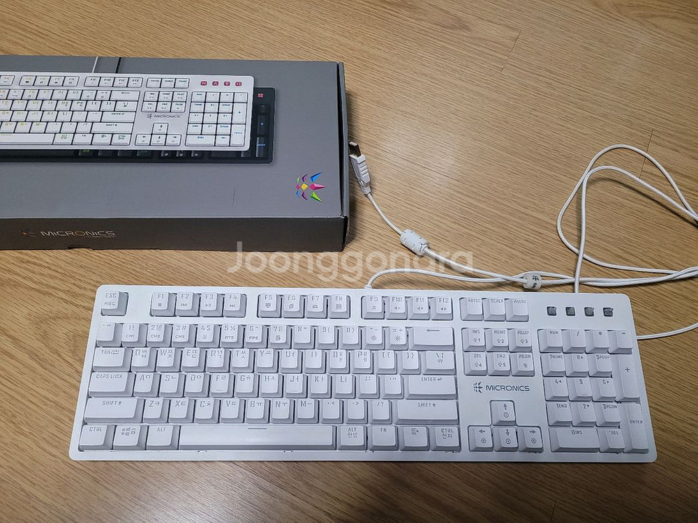 마이크로닉스 키보드 EX580L 갈축 팝니다--0