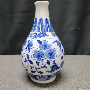 경덕진 백자 청화 화문호 도자기