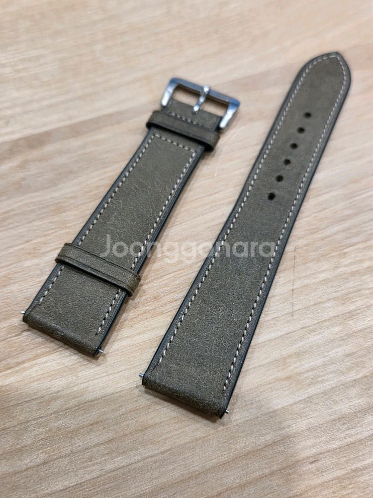 노스타임 19mm 가죽스트랩 푸에블로 애쉬 그린--1
