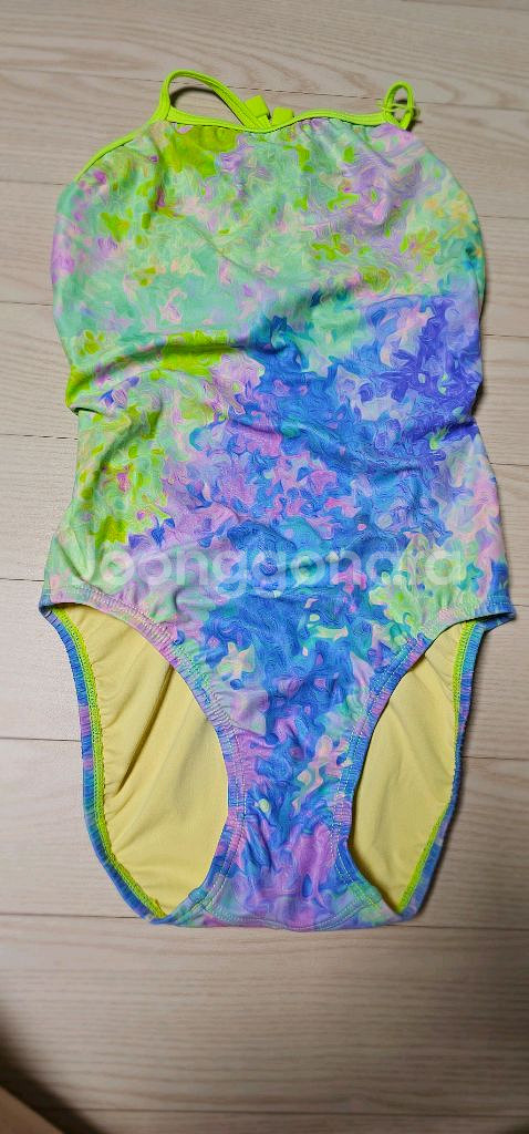 여성 수영복 후그 유화 미들컷 30--0