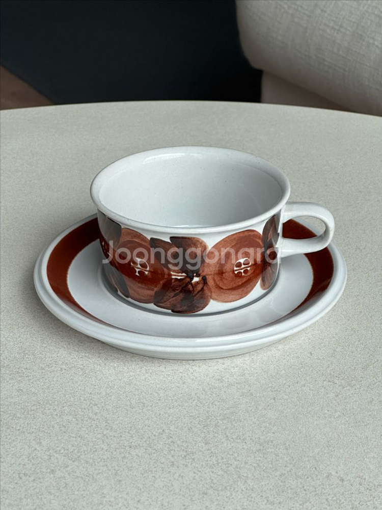 [빈티지] 아라비아 핀란드 로즈마린 티컵 A--0