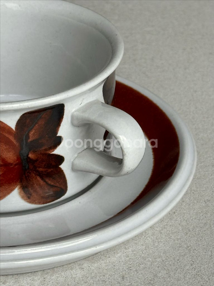 [빈티지] 아라비아 핀란드 로즈마린 티컵 A--2