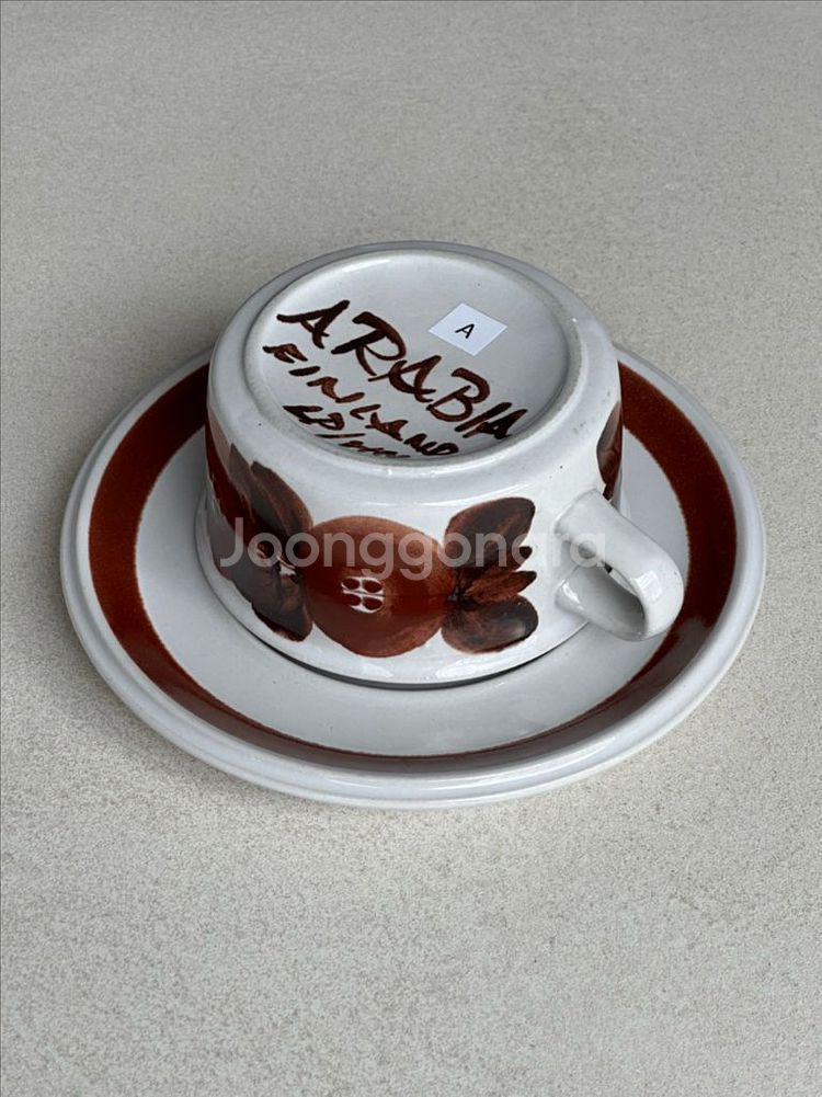 [빈티지] 아라비아 핀란드 로즈마린 티컵 A--6