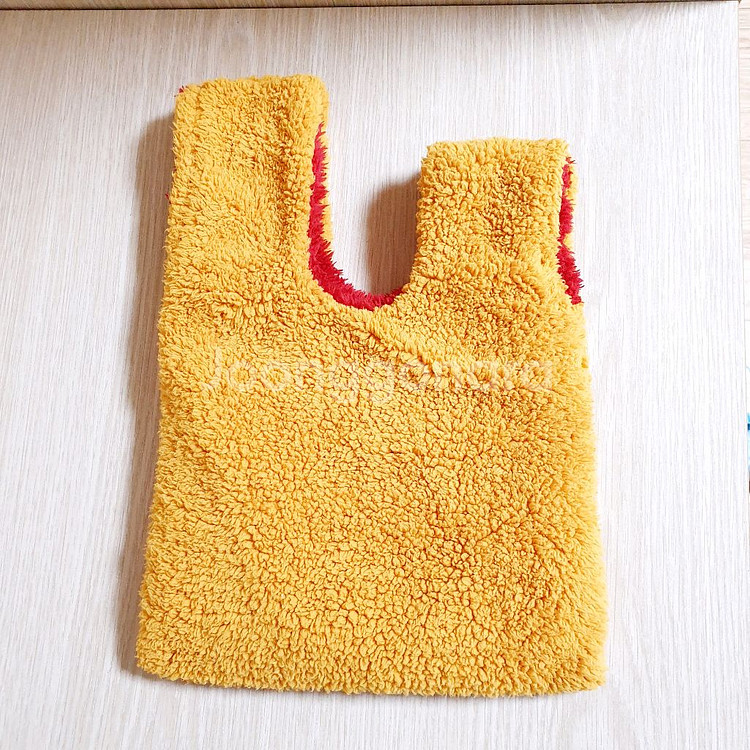 머스터드 양면 에코 퍼가방 미니백 버건디 토트백 뽀글이--2