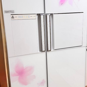 삼성 지펠 냉장고 화이트 꽃무늬