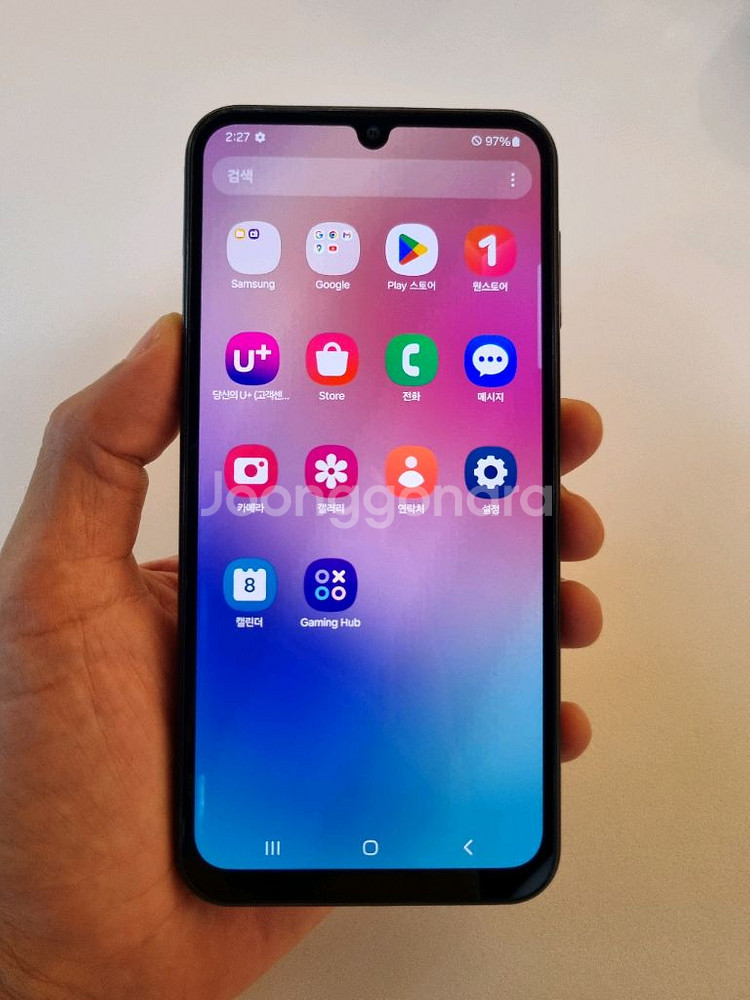 갤럭시A24 블랙 128GB LG공기계 중고폰 최저가--0
