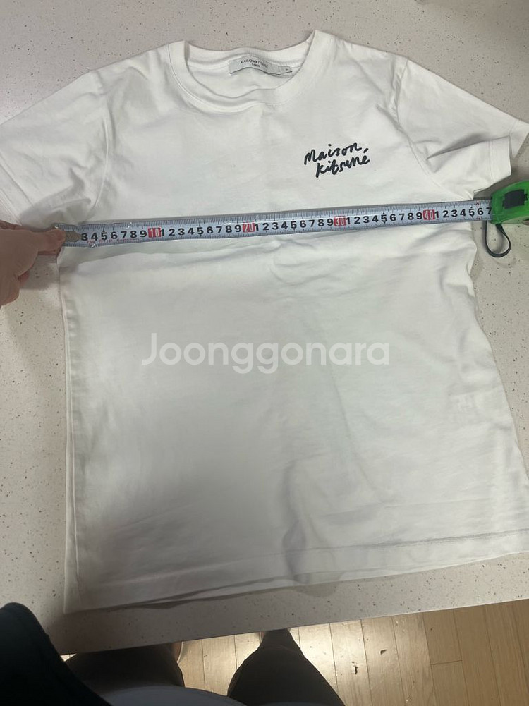 메종키츠네 레터링 티셔츠 S사이즈--3