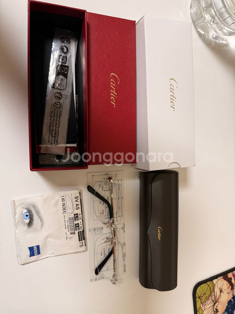 까르띠에 ct0479 002 실버 무테 안경--0