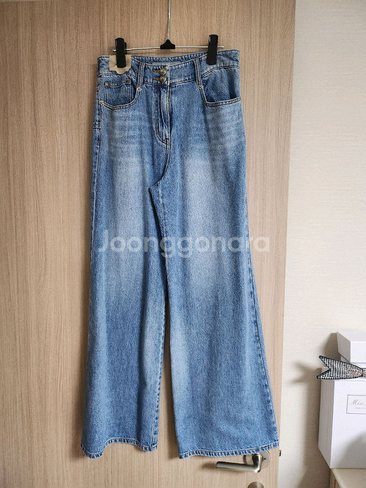 타임 워시드 부츠컷 데님--2