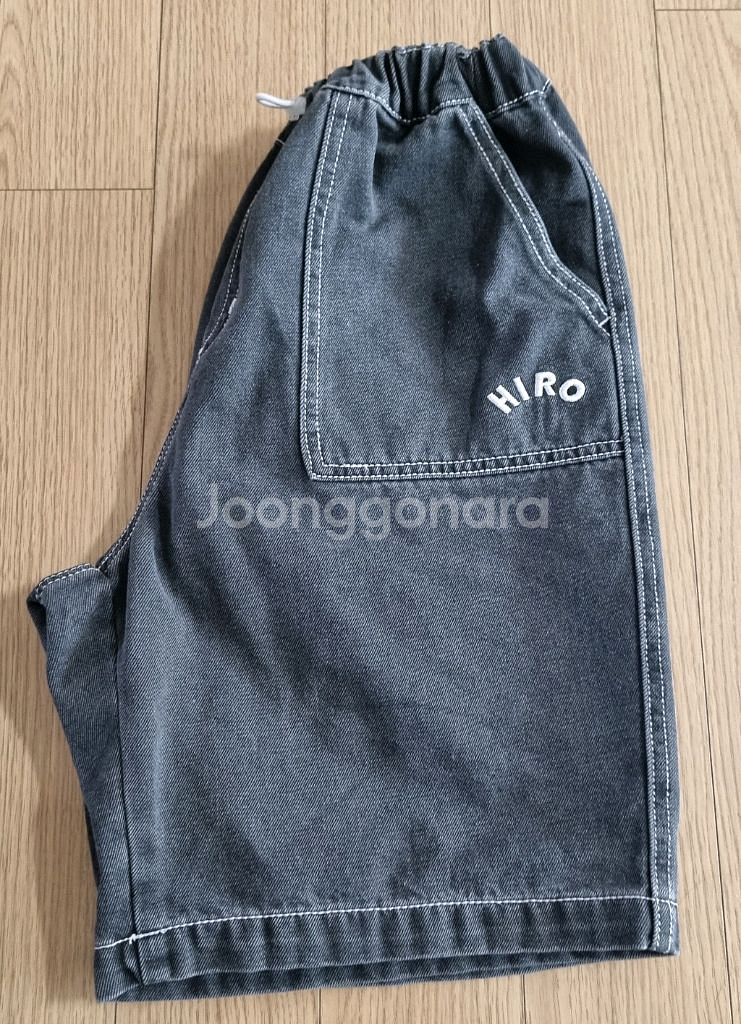 히로 데님 하프팬츠 차콜 150--1