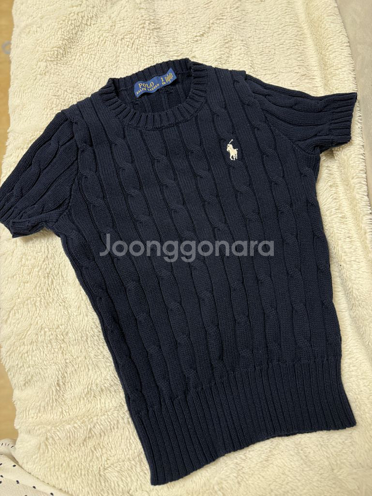 폴로 랄프로렌 반팔니트 네이비 s--0
