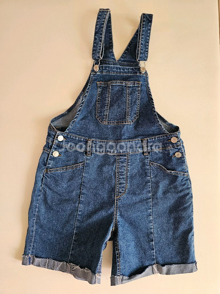 행텐 데님 멜빵 반바지 17--0