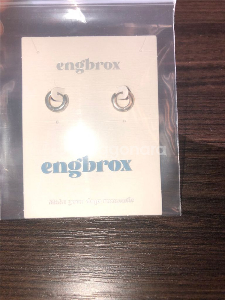 앵브록스 925실버 큐빅원터치귀걸이--1