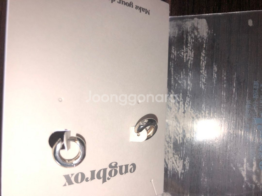 앵브록스 925실버 큐빅원터치귀걸이--3