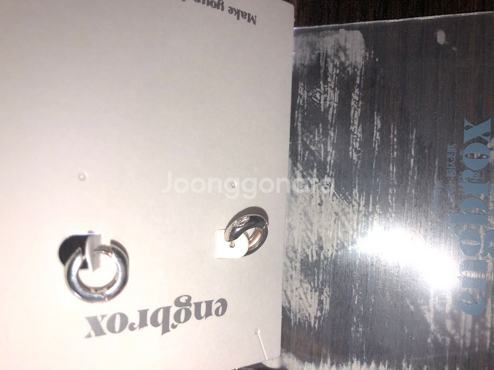 앵브록스 925실버 큐빅원터치귀걸이--4