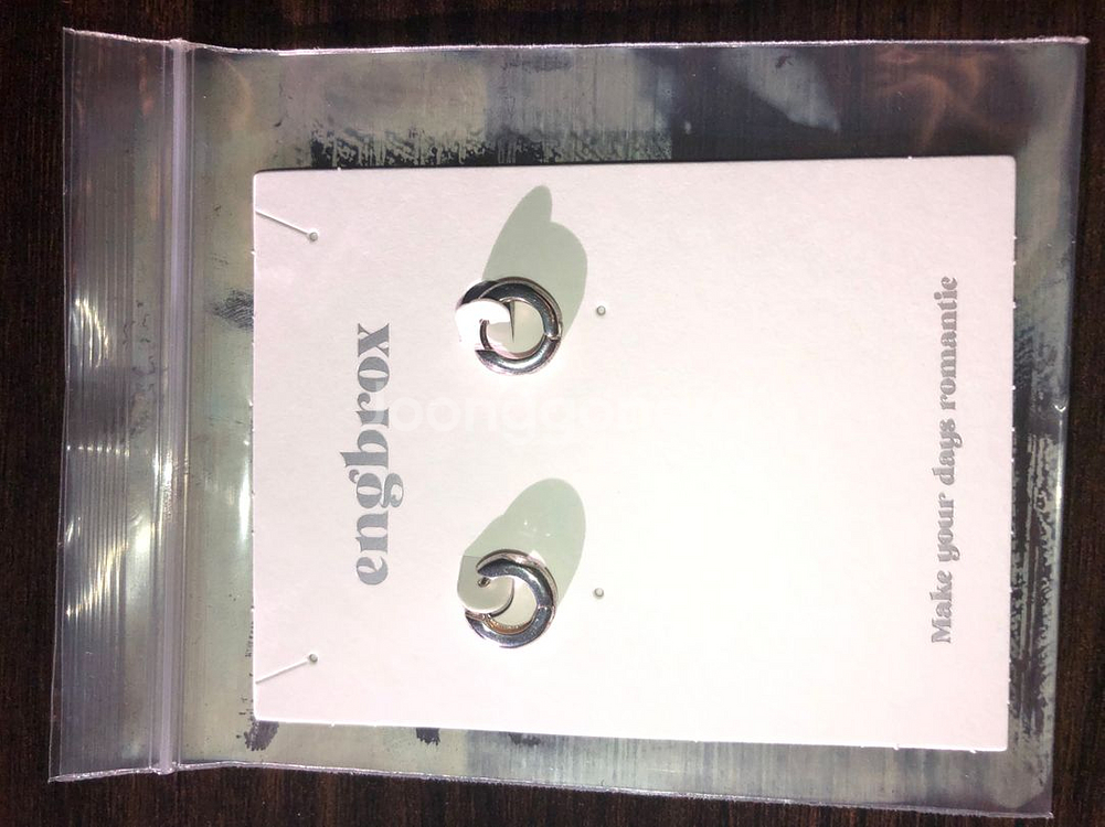 앵브록스 925실버 큐빅원터치귀걸이--5