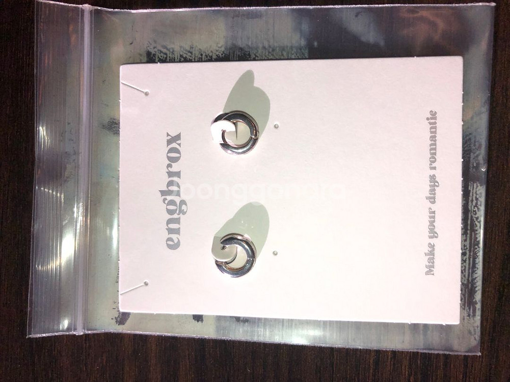 앵브록스 925실버 큐빅원터치귀걸이--6