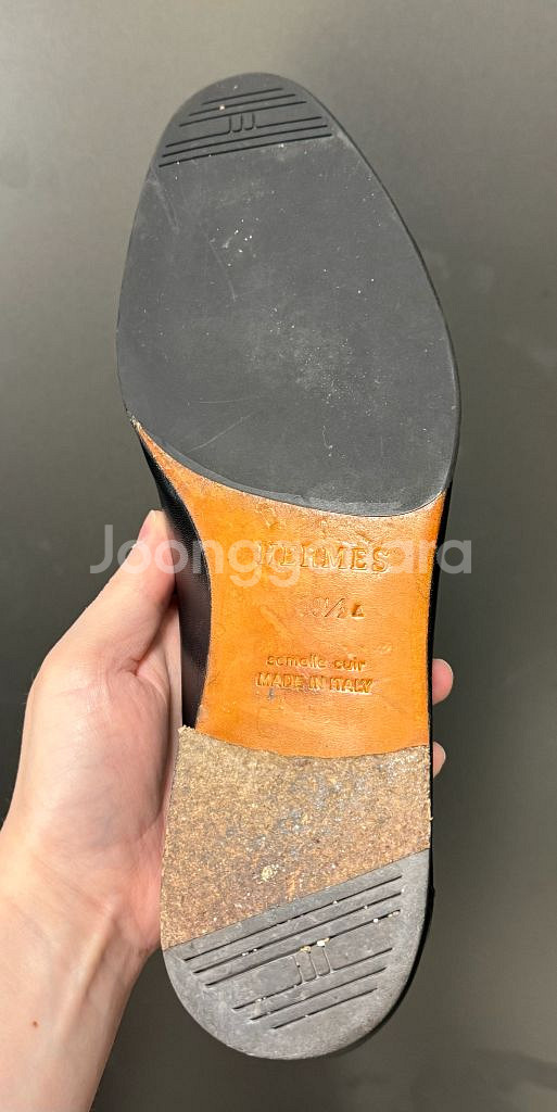 에르메스 파리로퍼 블랙 은장 39반 사이즈--6