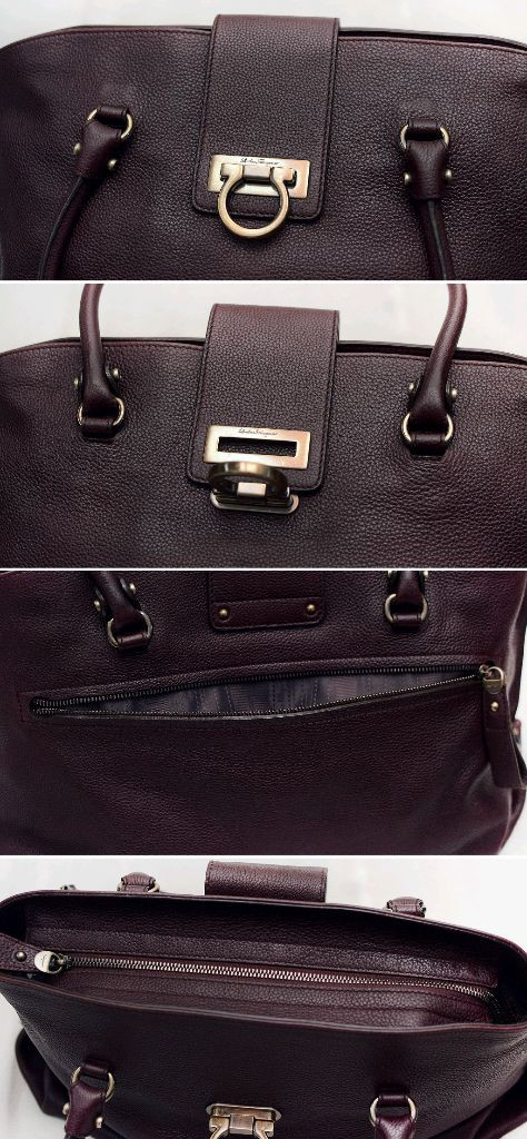 페라가모 소피아 간치니 토고가죽 빅토트.숄더백--7