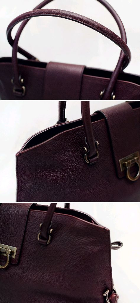 페라가모 소피아 간치니 토고가죽 빅토트.숄더백--5