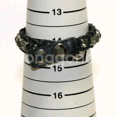 스와로브스키 팔찌 가죽 크리스탈 길이 17.5cm 가죽--1