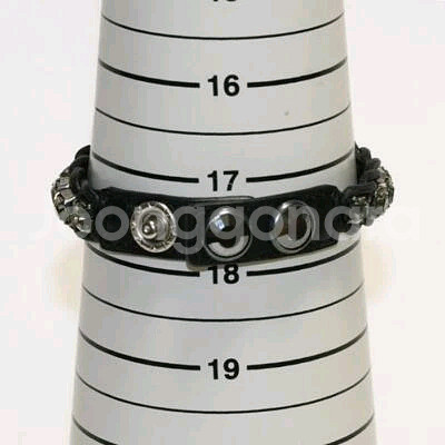 스와로브스키 팔찌 가죽 크리스탈 길이 17.5cm 가죽--2