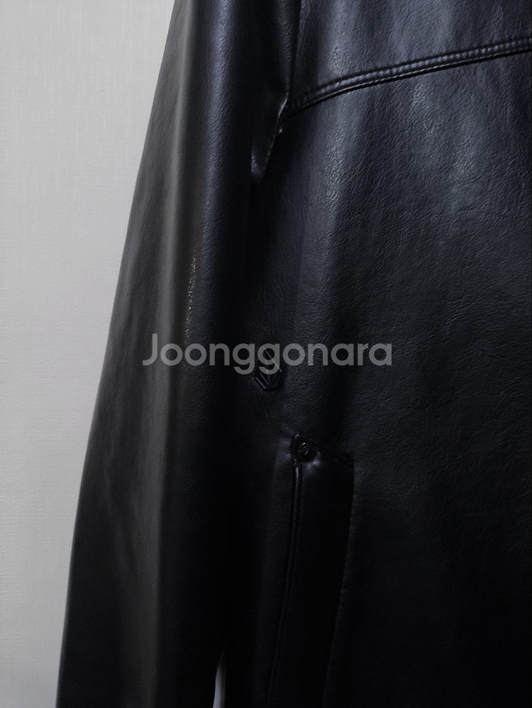 M 볼컴 가죽 후드집업 자켓--3