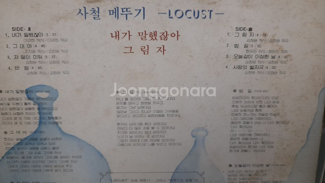 LP 사철 메뚜기 로커스트 LOCUST 1981년 초반--2