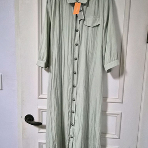 연한민트그린원피스